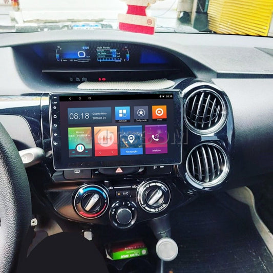 Multimídia Toyota Etios 2019 2020 2021 2022 2023 V2 Carplay 9" 2012 2013 2014 2015 2016 2017 2018-V2 CAR AUDIO-Kitssom