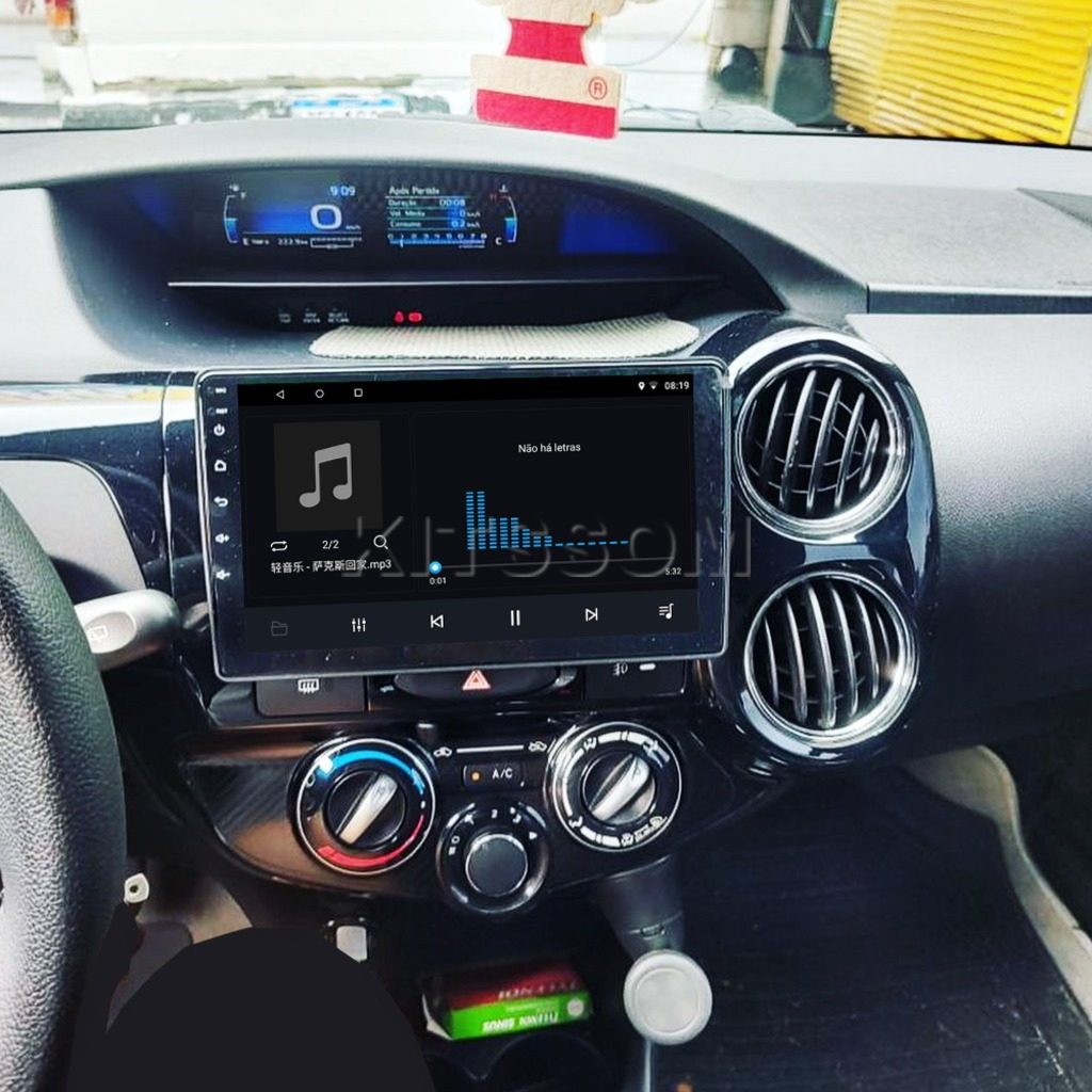 Multimídia Toyota Etios 2019 2020 2021 2022 2023 V2 Carplay 9" 2012 2013 2014 2015 2016 2017 2018-V2 CAR AUDIO-Kitssom