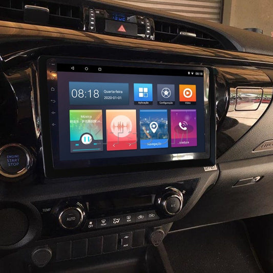 Multimídia Hilux 2018 2019 2020 2021 2022 2023 V2 Carplay 9" 2016 2017-V2 CAR AUDIO-Kitssom