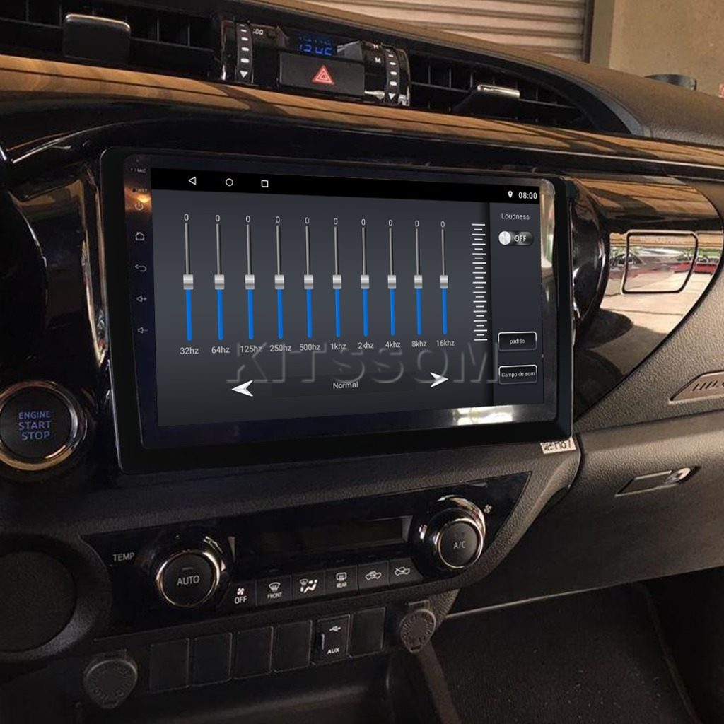 Multimídia Hilux 2018 2019 2020 2021 2022 2023 V2 Carplay 9" 2016 2017-V2 CAR AUDIO-Kitssom