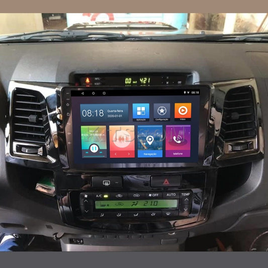 Multimídia Hilux SW4 2011 2012 2013 2014 2015 V2 Carplay 9" 2006 2007 2008 2009 2010-V2 CAR AUDIO-Kitssom