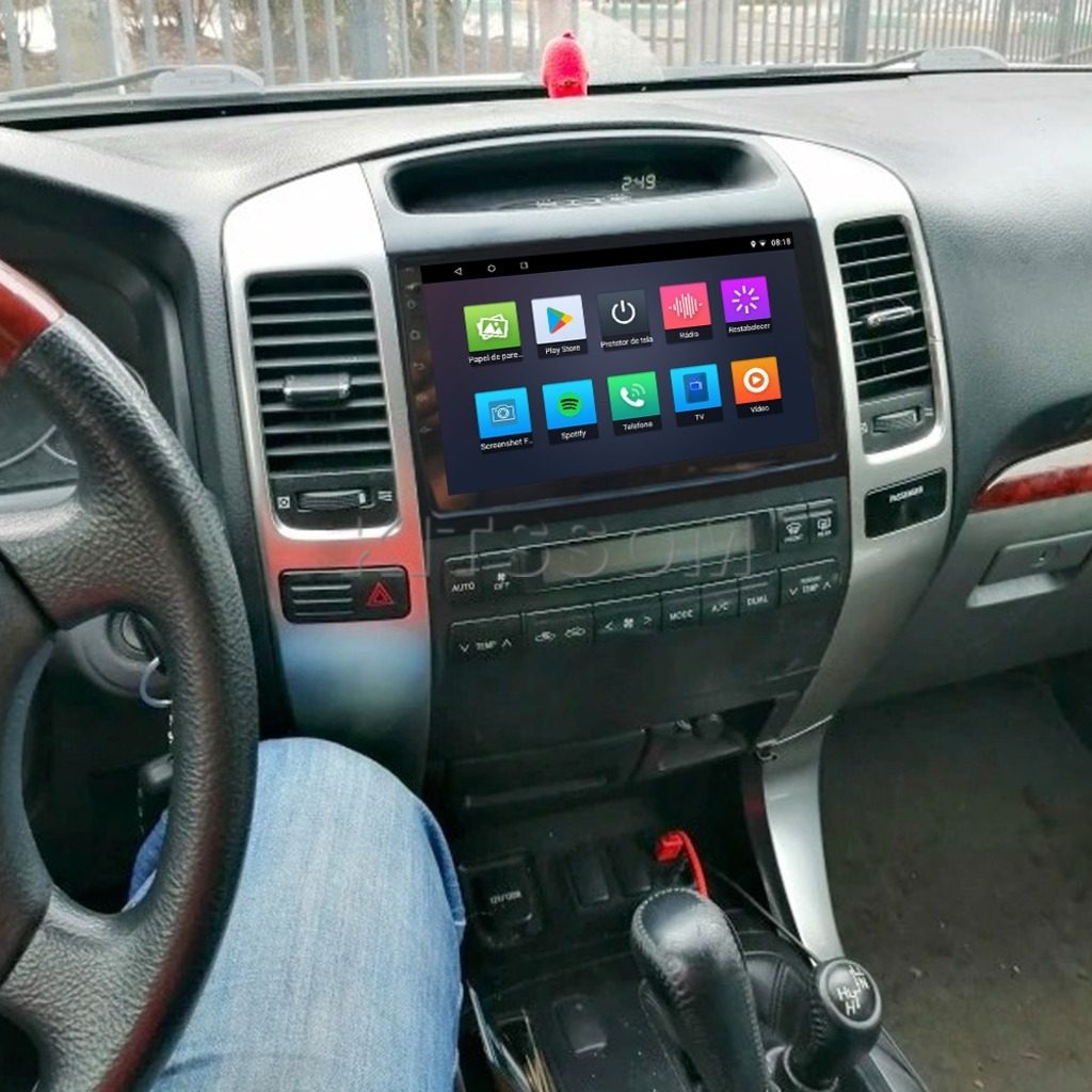 Multimídia Toyota Prado 2010 2011 2012 2013 2014 V2 Carplay 9" 2008 2009-V2 CAR AUDIO-Kitssom