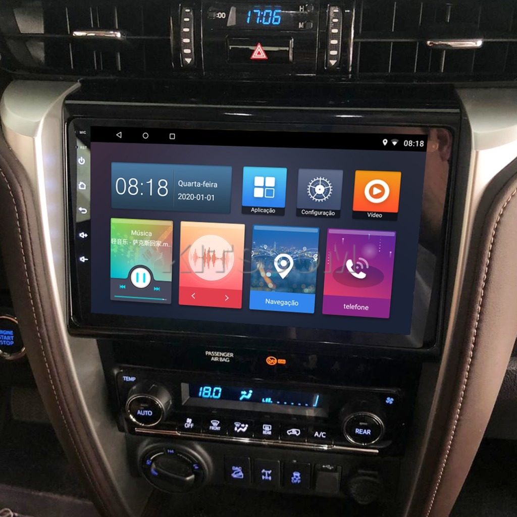 Multimídia Toyota SW4 2019 2020 2021 2022 2023 V2 Carplay 9" 2016 2017 2018-V2 CAR AUDIO-Kitssom