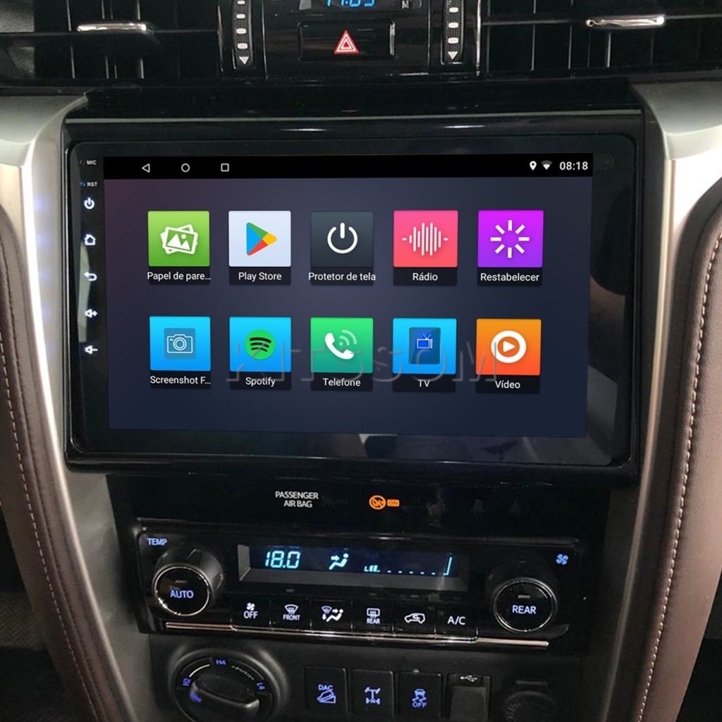 Multimídia Toyota SW4 2019 2020 2021 2022 2023 V2 Carplay 9" 2016 2017 2018-V2 CAR AUDIO-Kitssom