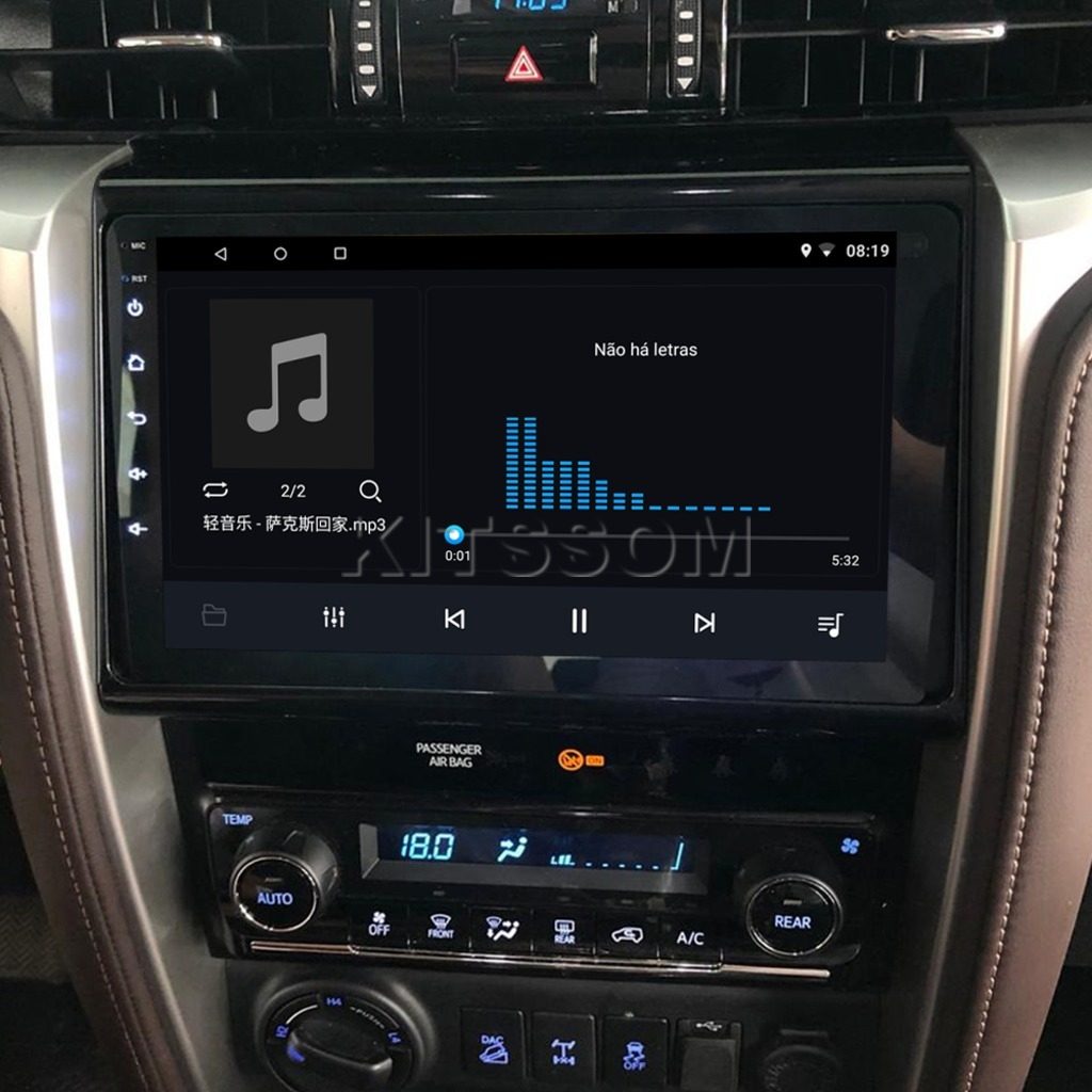 Multimídia Toyota SW4 2019 2020 2021 2022 2023 V2 Carplay 9" 2016 2017 2018-V2 CAR AUDIO-Kitssom