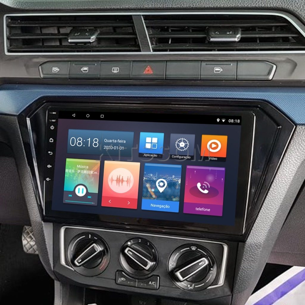 Multimídia Saveiro G7 G8 2018 2019 2020 2021 2022 V2 Carplay 9" 2016 2017-V2 CAR AUDIO-Kitssom