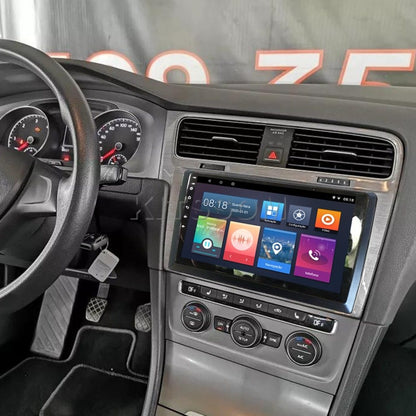 Multimídia Golf MK7 2017 2018 2019 Aço Escovado V2 Carplay 9" 2013 2014 2015 2016-V2 CAR AUDIO-Kitssom