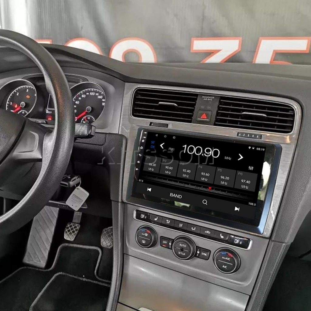 Multimídia Golf MK7 2017 2018 2019 Aço Escovado V2 Carplay 9" 2013 2014 2015 2016-V2 CAR AUDIO-Kitssom