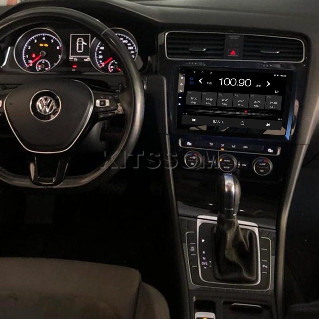 Multimídia Golf MK7 2017 2018 2019 Black Piano V2 Carplay 9" 2013 2014 2015 2016-V2 CAR AUDIO-Kitssom