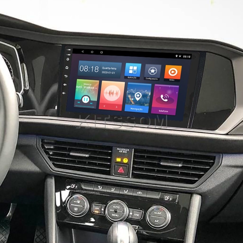Multimídia Jetta 2018 2019 2020 2021 2022 2023 V2 Carplay 9"-V2 CAR AUDIO-Kitssom