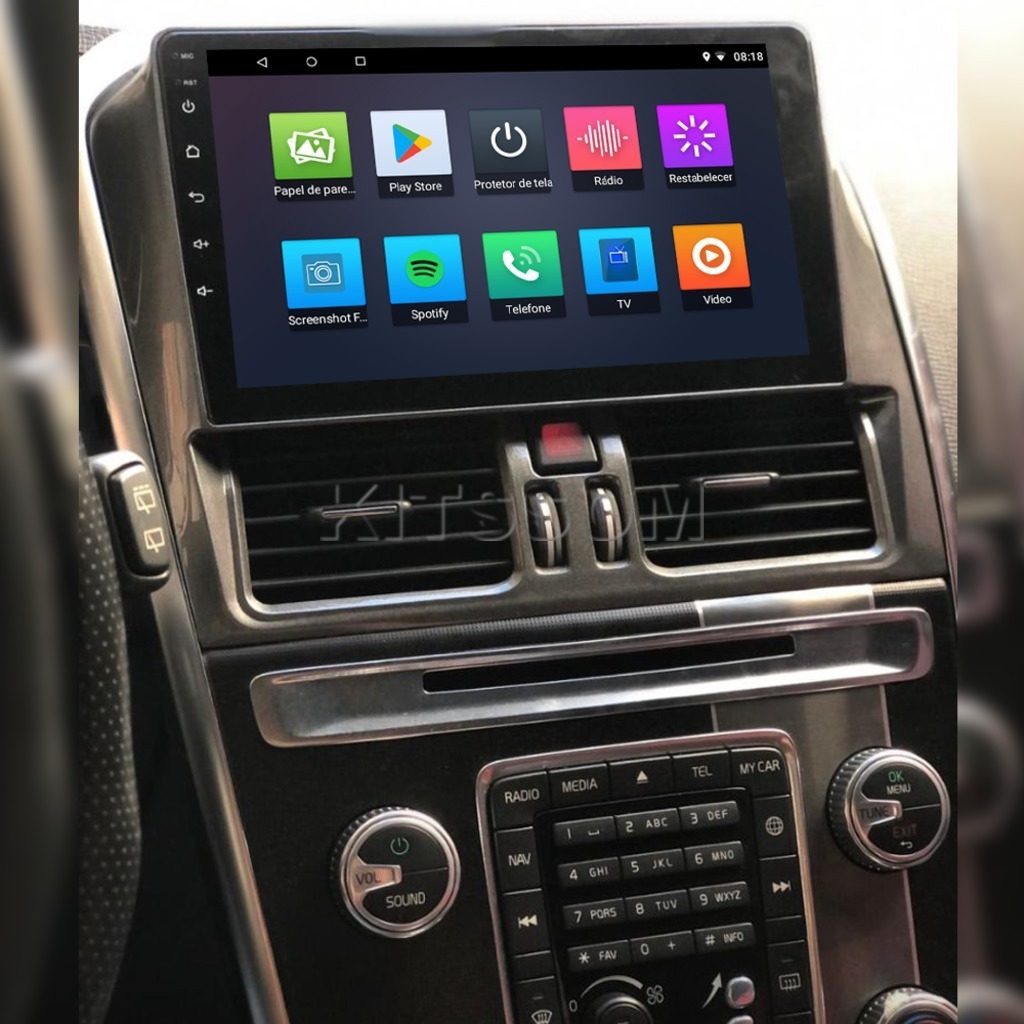 Multimídia Volvo XC60 2009 2010 2011 2012 2013 V2 Carplay 9" 2008-V2 CAR AUDIO-Kitssom