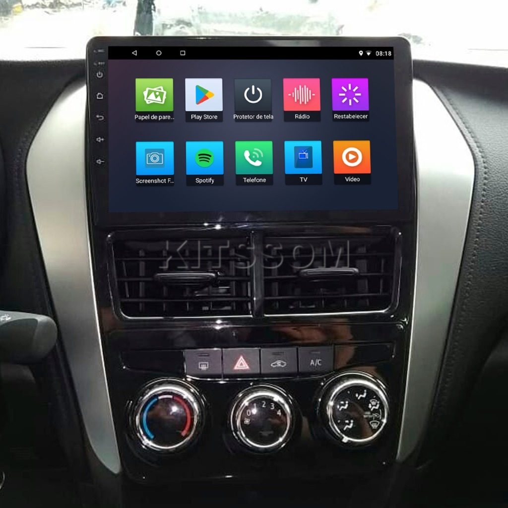 Multimídia Yaris 2018 2019 2020 2021 2022 AC AN V2 Carplay 9" 2015 2016 2017-Multimidia-V2 CAR AUDIO-Kitssom