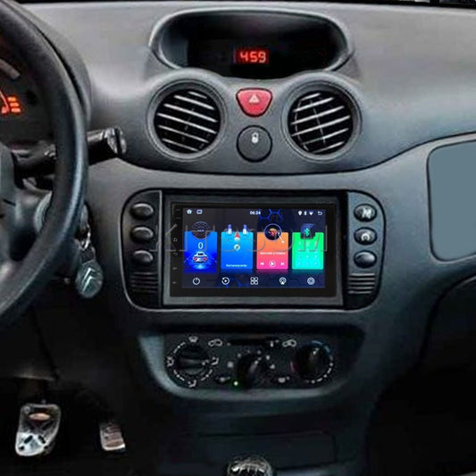 Multimídia Citroen C3 2008 2009 2010 2011 2012 V2 Carplay 7" 2003 2004 2005 2006 2007-V2 CAR AUDIO-Kitssom
