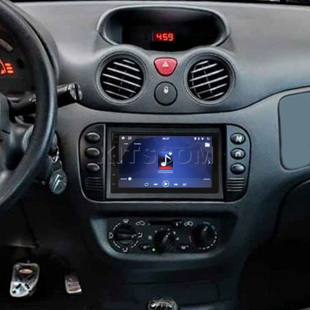 Multimídia Citroen C3 2008 2009 2010 2011 2012 V2 Carplay 7" 2003 2004 2005 2006 2007-V2 CAR AUDIO-Kitssom