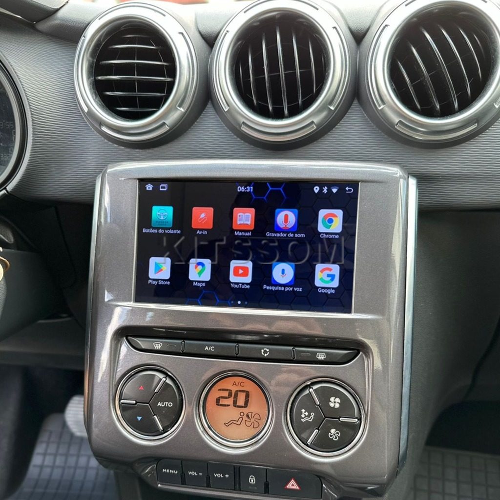 Multimídia Citroen C3 2015 2016 2017 2018 V2 Carplay 7"-V2 CAR AUDIO-Kitssom