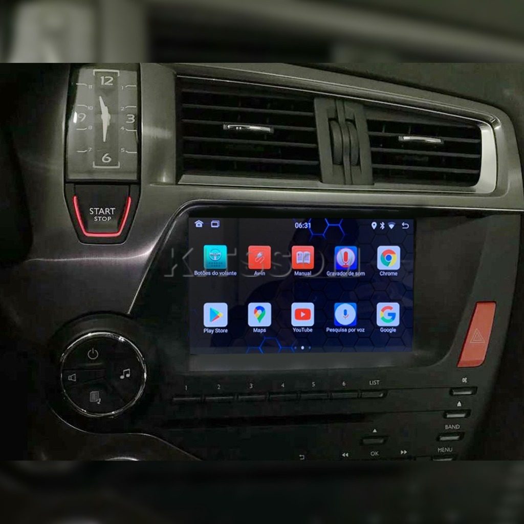 Multimídia Citroen DS5 2011 2012 2013 2014 V2 Carplay 7"-V2 CAR AUDIO-Kitssom