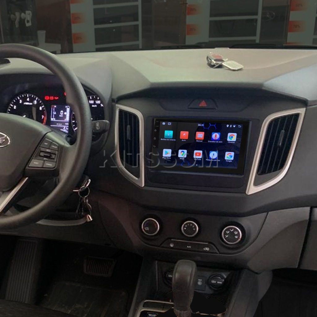Multimídia Creta 2016 2017 2018 2019 2020 2021 V2 Carplay 7" 2015-V2 CAR AUDIO-Kitssom