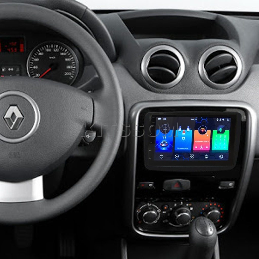 Multimídia Renault Duster 2012 2013 2014 2015 V2 Carplay 7"-V2 CAR AUDIO-Kitssom