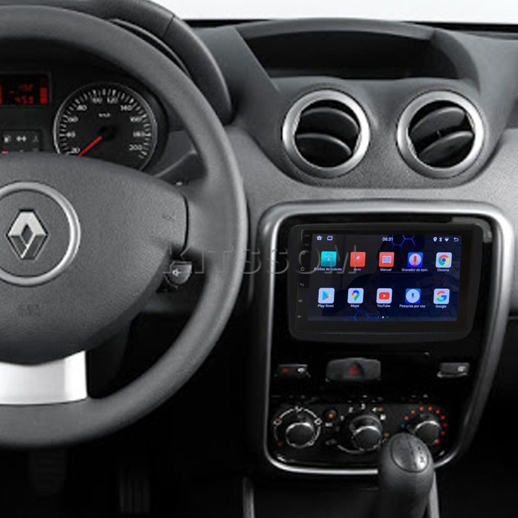 Multimídia Renault Duster 2012 2013 2014 2015 V2 Carplay 7"-V2 CAR AUDIO-Kitssom