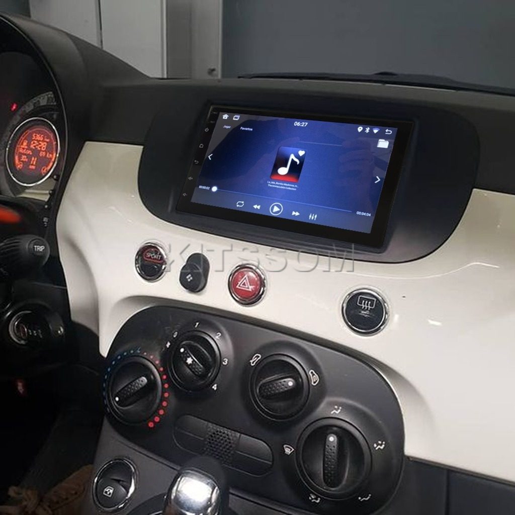 Multimídia Fiat 500 2011 2012 2013 2014 2015 V2 Carplay 7"-V2 CAR AUDIO-Kitssom
