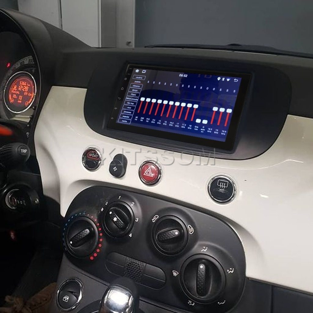 Multimídia Fiat 500 2011 2012 2013 2014 2015 V2 Carplay 7"-V2 CAR AUDIO-Kitssom