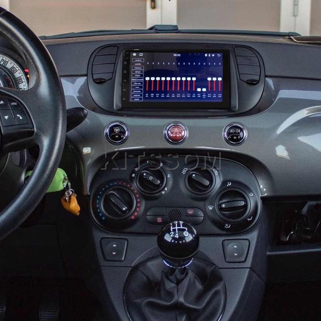Multimidia Fiat 500 2014 2015 Com Saídas de Ar V2 Carplay 7" 2011 2012 2013-V2 CAR AUDIO-Kitssom