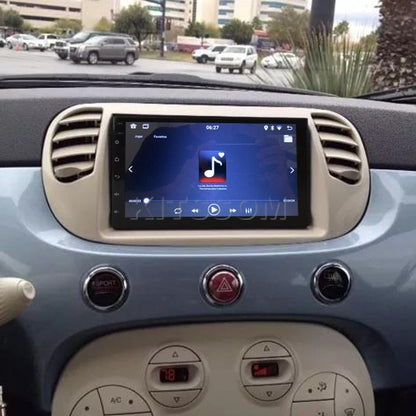 Multimidia Fiat 500 2014 2015 Com Saídas de Ar V2 Carplay 7" 2011 2012 2013 Branca-V2 CAR AUDIO-Kitssom