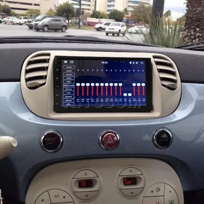 Multimidia Fiat 500 2014 2015 Com Saídas de Ar V2 Carplay 7" 2011 2012 2013 Branca-V2 CAR AUDIO-Kitssom