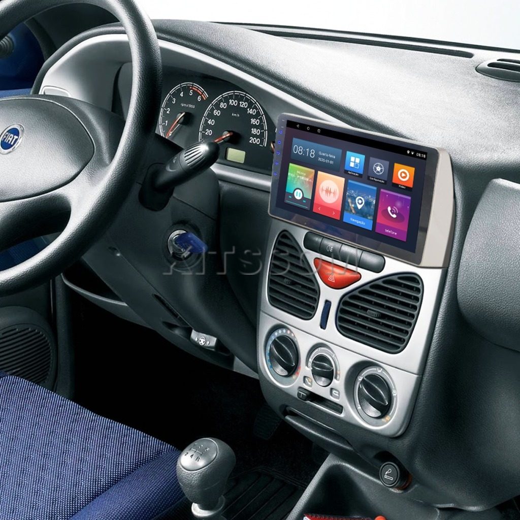 Multimídia Fiat Palio Fire Siena 2003 2004 2005 V2 Carplay 9" Strada Weekend 2000 2001 2002-V2 CAR AUDIO-Kitssom