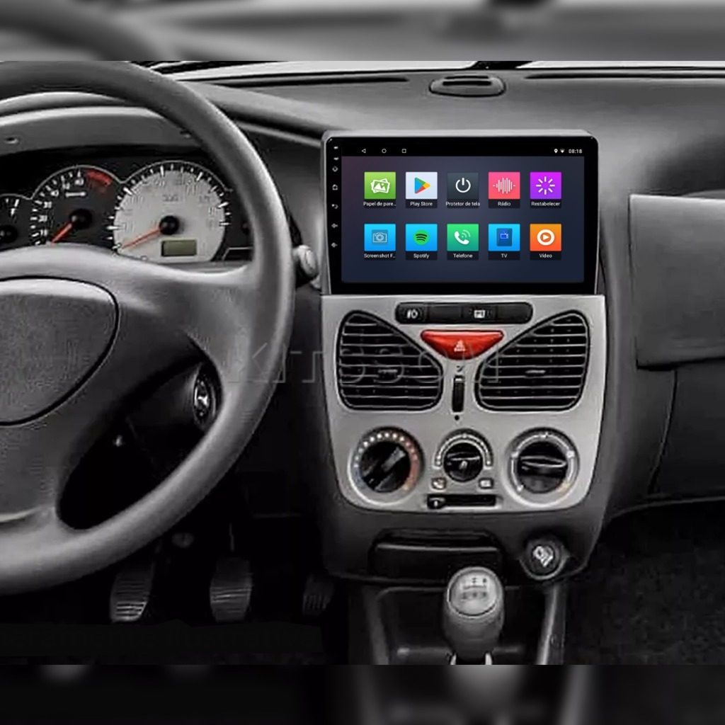 Multimídia Fiat Palio Fire Siena 2003 2004 2005 V2 Carplay 9" Strada Weekend 2000 2001 2002-V2 CAR AUDIO-Kitssom