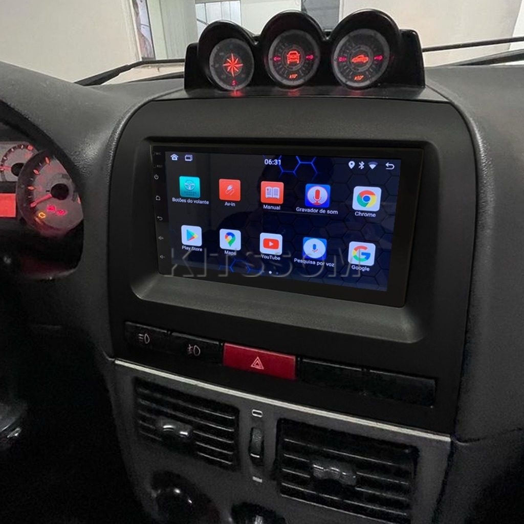 Multimídia Fiat Palio 2008 2009 2010 2011 2012 V2 Carplay 7" Strada 2004 2005 2006 2007-V2 CAR AUDIO-Kitssom