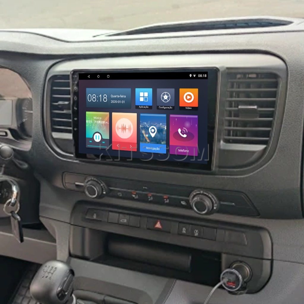 Multimídia Fiat Scudo 2021 2022 2023 2024 V2 Carplay 9"-V2 CAR AUDIO-Kitssom