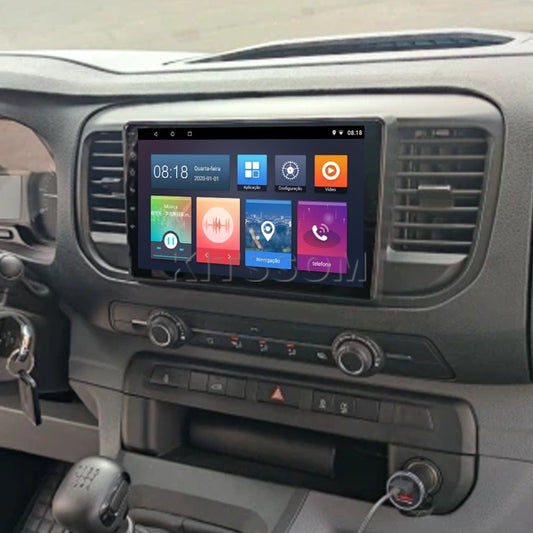 Multimídia Fiat Scudo 2021 2022 2023 2024 V2 Carplay 9"-V2 CAR AUDIO-Kitssom