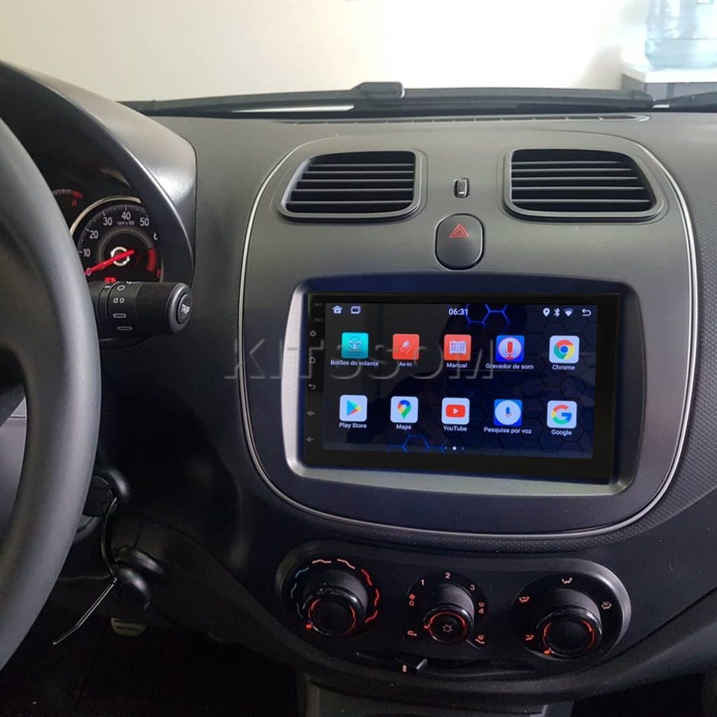 Multimídia Fiat Siena 2016 2017 2018 2019 2020 V2 Carplay 7" 2013 2014 2015-V2 CAR AUDIO-Kitssom