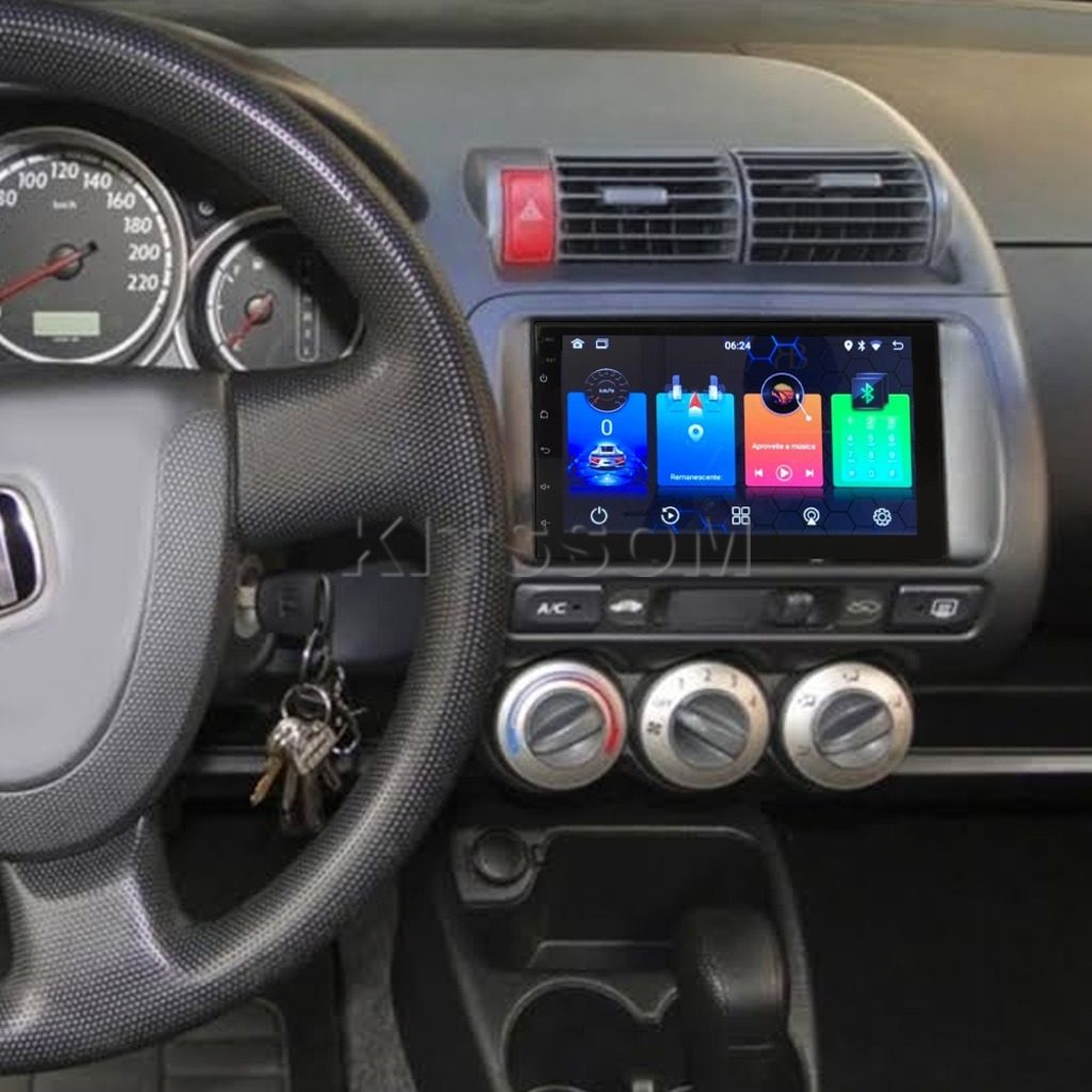 Multimídia Fit 2003 2004 2005 2006 2007 2008 V2 Carplay 7"-V2 CAR AUDIO-Kitssom
