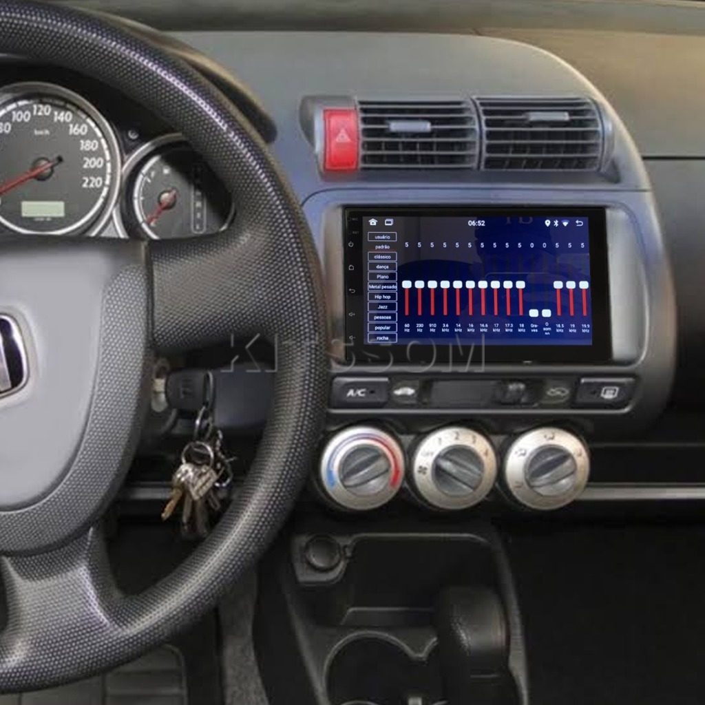Multimídia Fit 2003 2004 2005 2006 2007 2008 V2 Carplay 7"-V2 CAR AUDIO-Kitssom