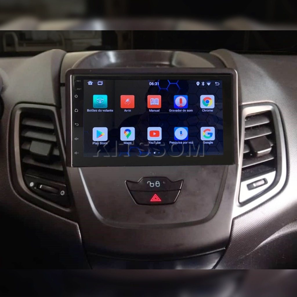 Multimídia Ford Fiesta 2014 2015 2016 2017 2018 V2 Carplay 7" 2012 2013-V2 CAR AUDIO-Kitssom