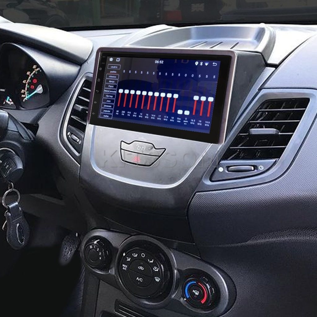 Multimídia Ford Fiesta 2014 2015 2016 2017 2018 V2 Carplay 7" 2012 2013-V2 CAR AUDIO-Kitssom