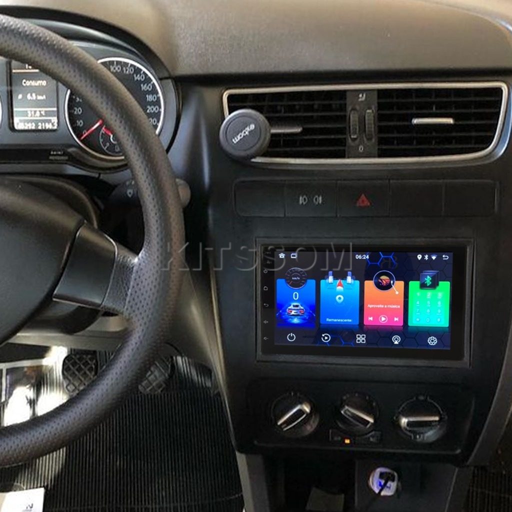 Multimídia Volkswagen Fox 2010 2011 2012 2013 V2 Carplay 7"-V2 CAR AUDIO-Kitssom