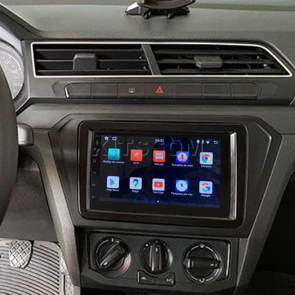 Multimídia Saveiro G7 G8 2018 2019 2020 2021 2022 V2 Carplay 7" 2016 2017-V2 CAR AUDIO-Kitssom