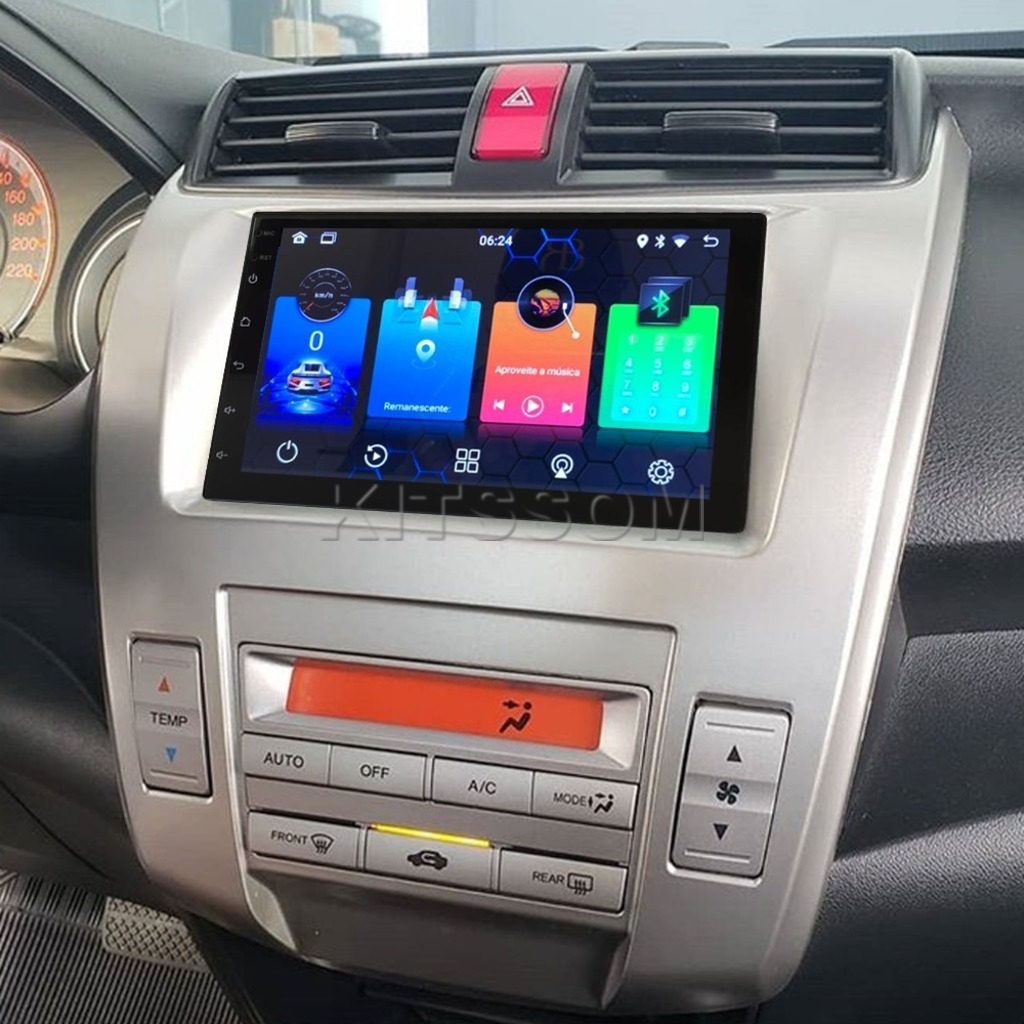 Multimídia Honda City 2011 2012 2013 2014 AC DIG V2 Carplay 7" 2008 2009 2010-V2 CAR AUDIO-Kitssom