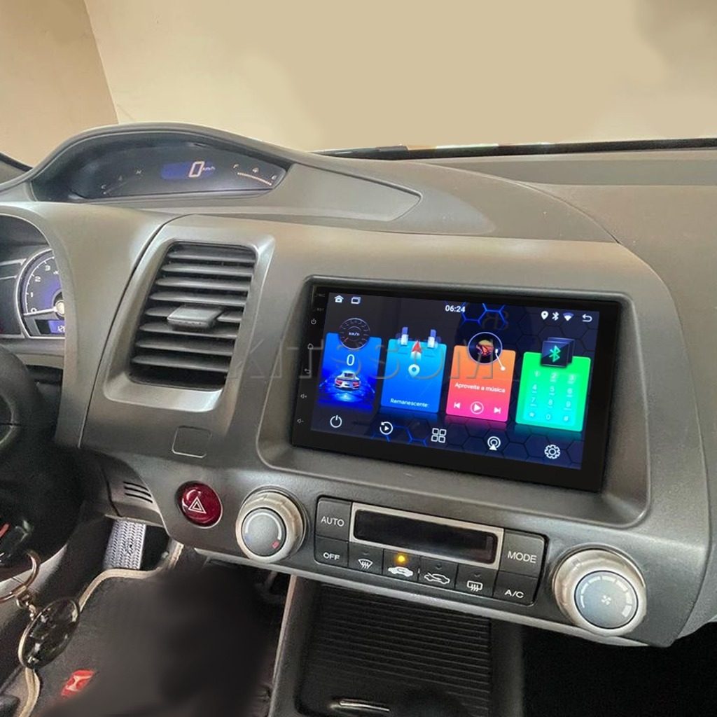 Multimídia Honda Civic G8 2008 2009 2010 2011 V2 Carplay 7" 2007-V2 CAR AUDIO-Kitssom