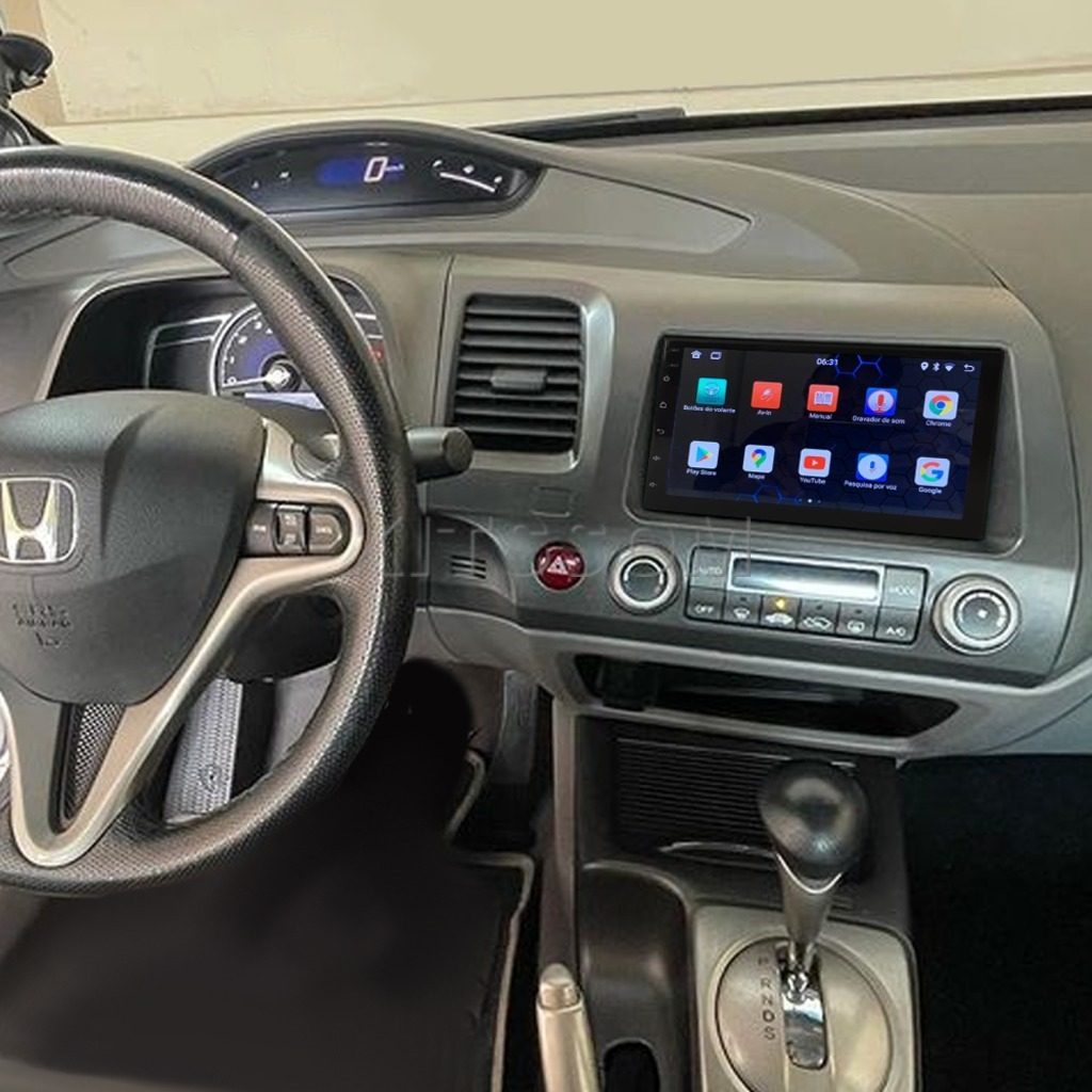 Multimídia Honda Civic G8 2008 2009 2010 2011 V2 Carplay 7" 2007-V2 CAR AUDIO-Kitssom