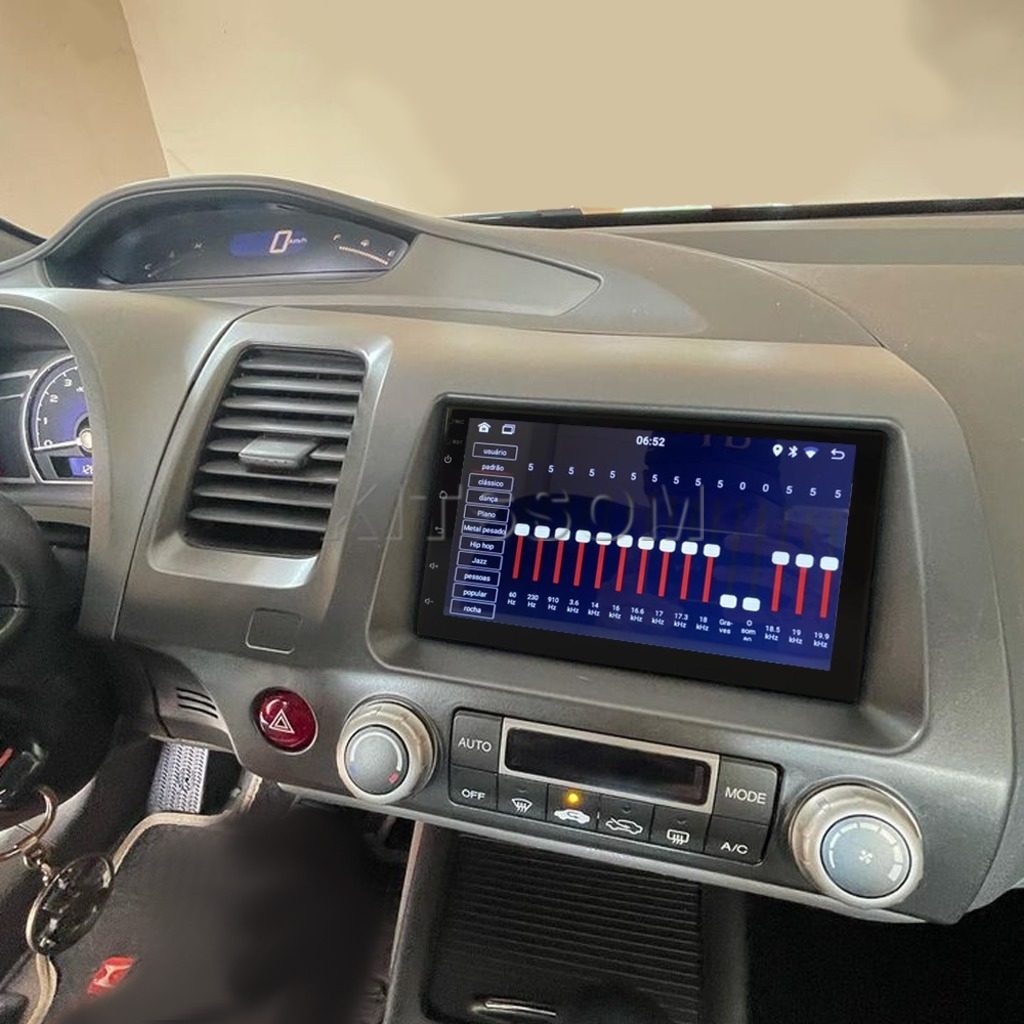 Multimídia Honda Civic G8 2008 2009 2010 2011 V2 Carplay 7" 2007-V2 CAR AUDIO-Kitssom