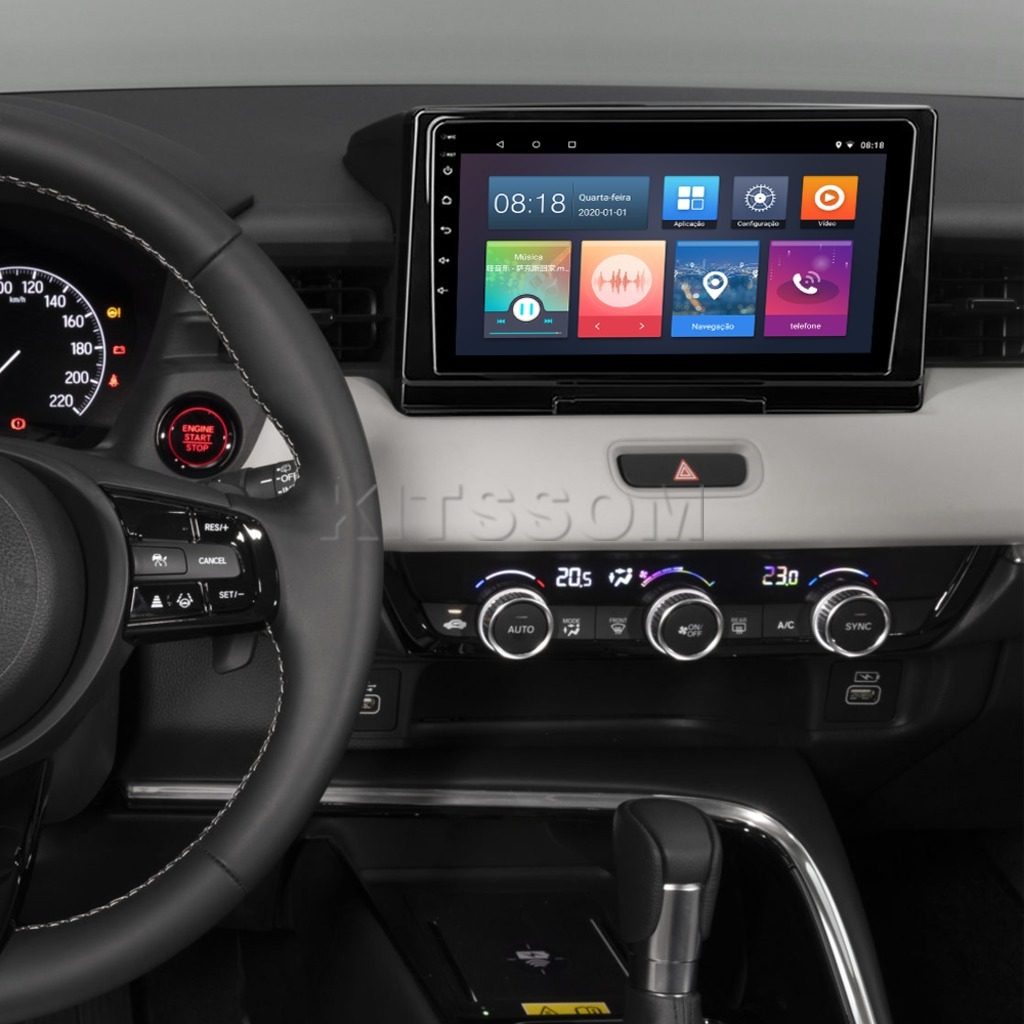 Multimídial Honda HRV 2022 2023 V2 Carplay 9"-V2 CAR AUDIO-Kitssom
