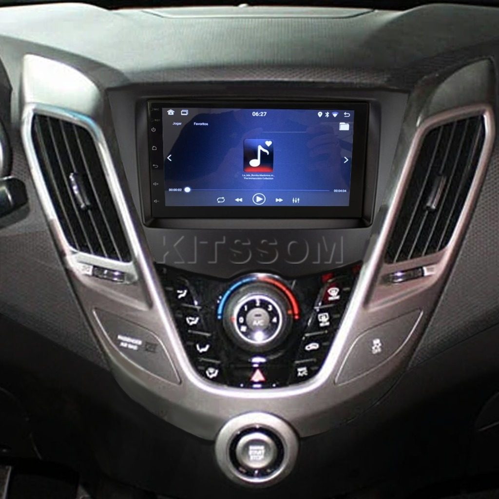 Multimídia Hyundai Veloster 2014 2015 2016 2017 V2 Carplay 7" 2011 2012 2013-V2 CAR AUDIO-Kitssom