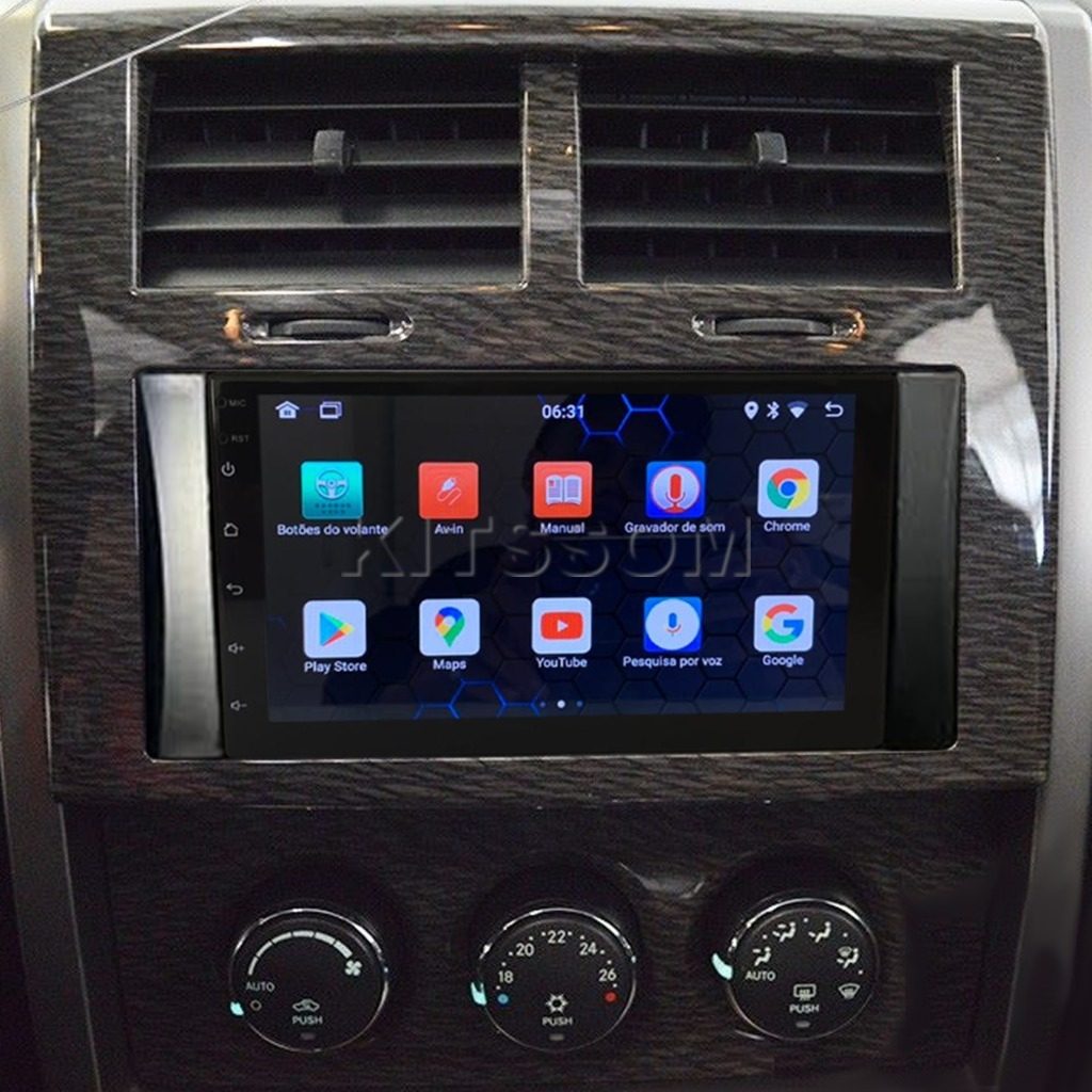 Multimídia Jeep Cherokee Sport 2010 2011 2012 V2 Carplay 7" 2008 2009-V2 CAR AUDIO-Kitssom