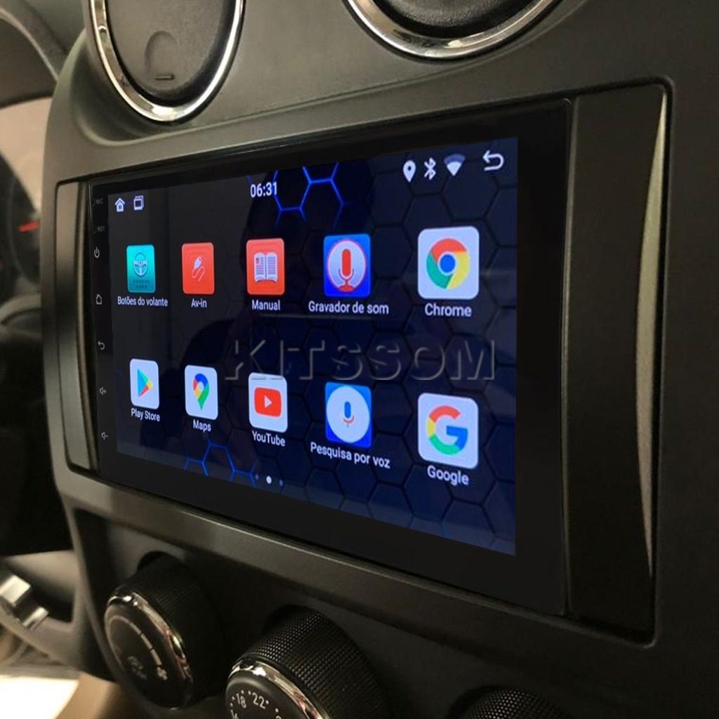 Multimídia Jeep Compass 2011 2012 2013 2014 2015 V2 Carplay 7"-V2 CAR AUDIO-Kitssom