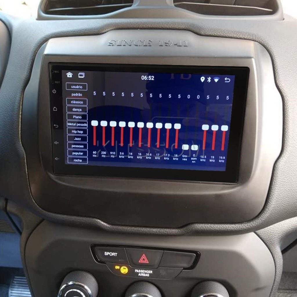 Multimídia Jeep Renegade 2019 2020 2021 2022 2023 V2 Carplay 7" 2015 2016 2017 2018-V2 CAR AUDIO-Kitssom