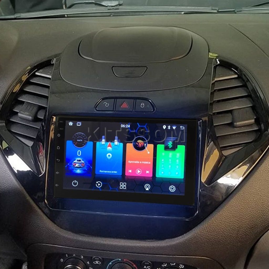 Multimídia Ford Ka 2014 2015 2016 2017 V2 Carplay 7"-V2 CAR AUDIO-Kitssom